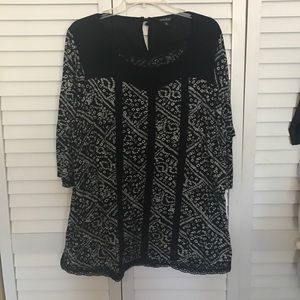 Lucky Brand 2X blue tunic