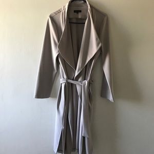 ASOS grey waterfall trench "new look"