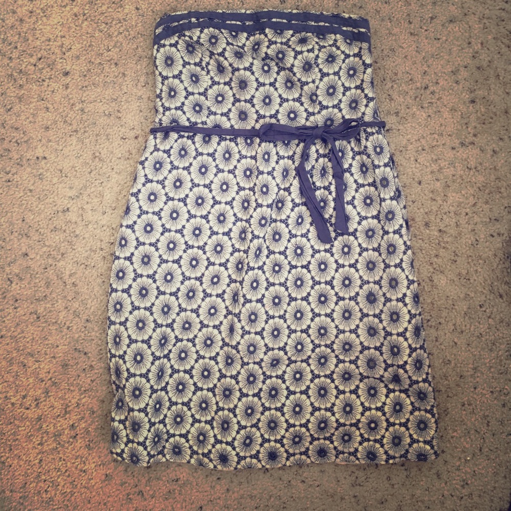 Blue floral dress