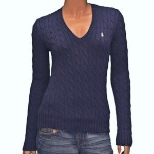 Polo Ralph Lauren V-Neck Cable Knit Sweater