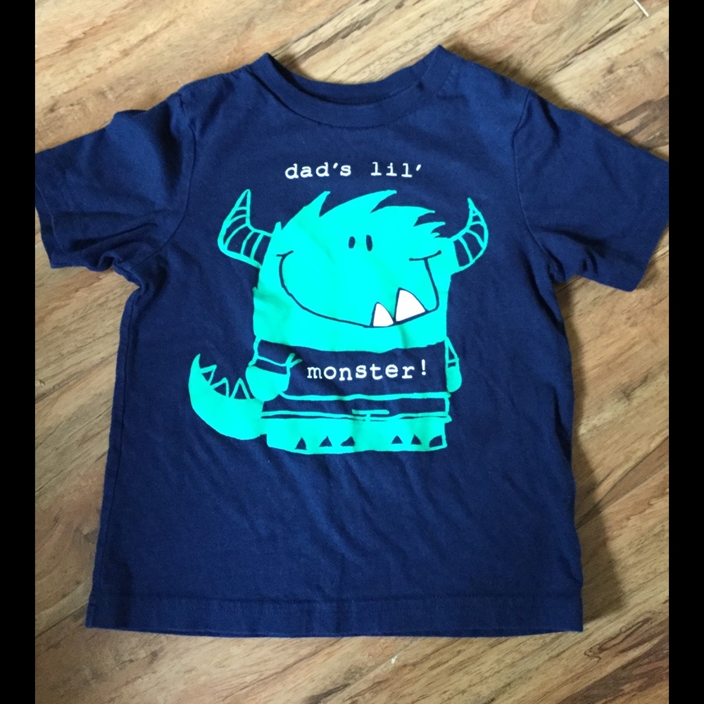 Little boys "Dad's Lil Monster" T-shirt