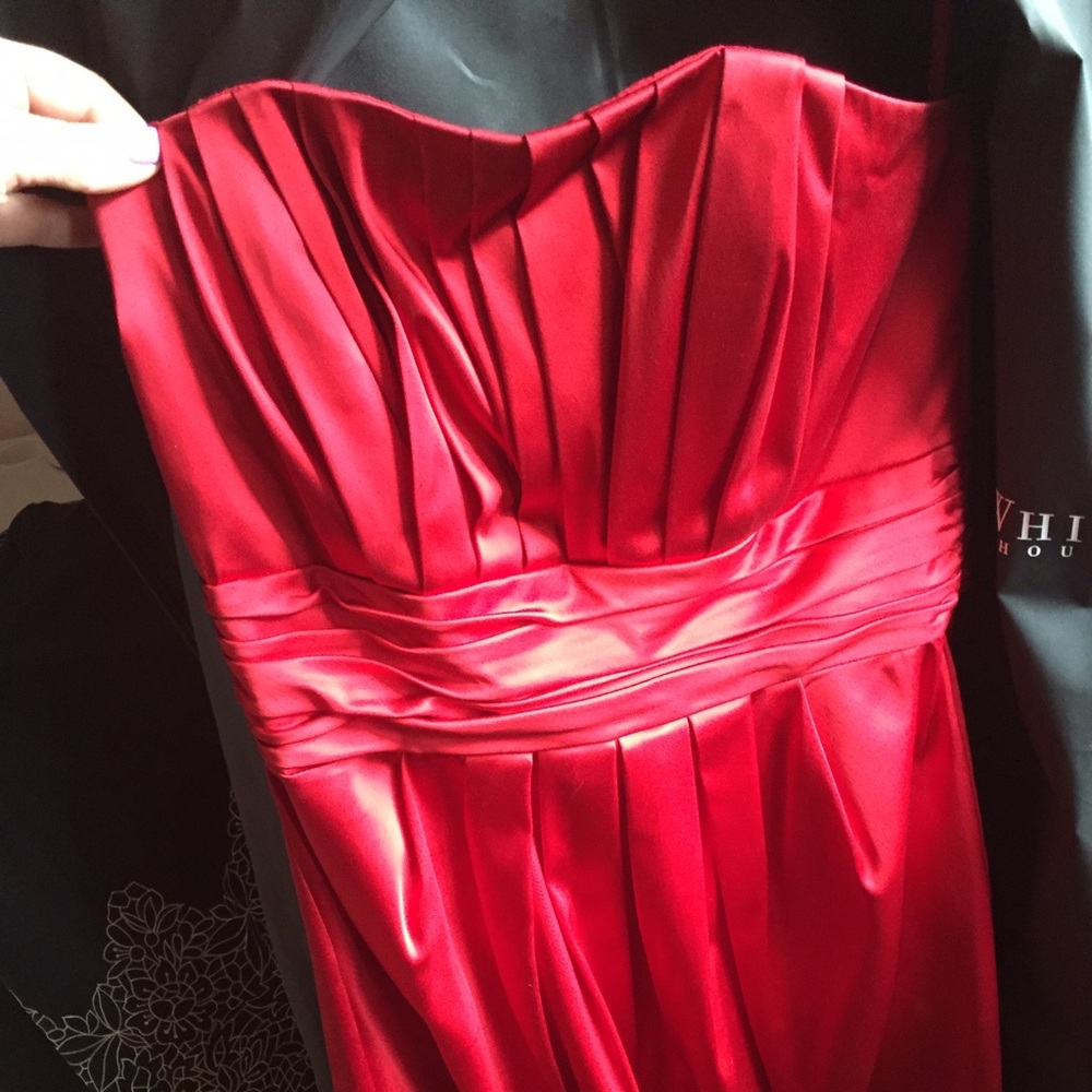 Red White House Black Market strapless size 2