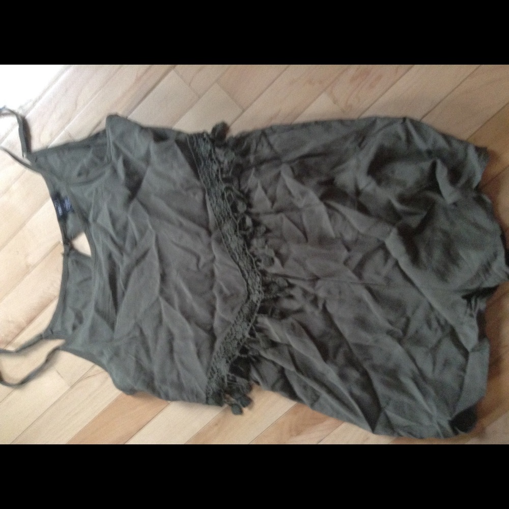 Army green romper