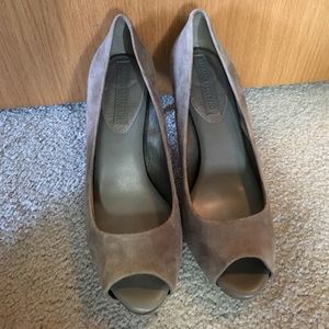 Grey suede Banana Republic heels