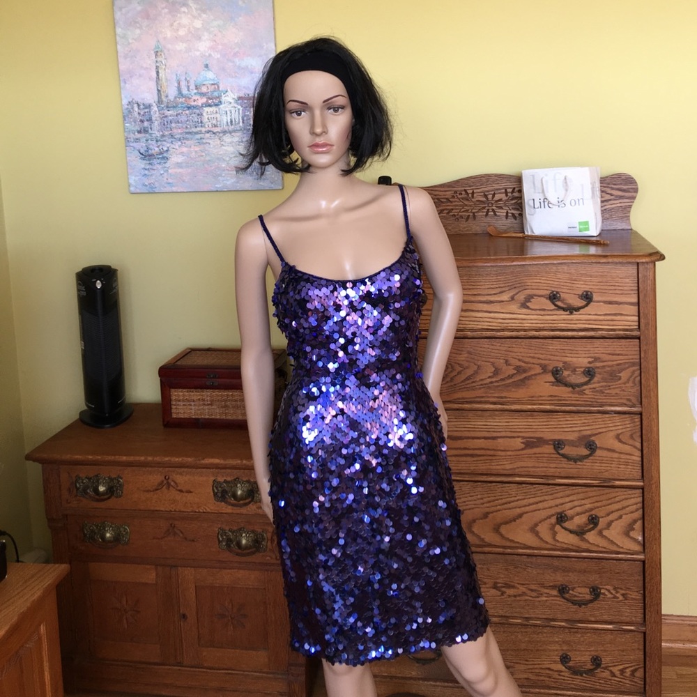 Zola Evening royal blue sequined dress