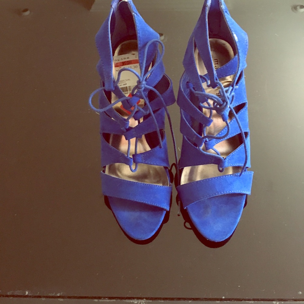 Madden Girl Electric Blue Lace Up Heels