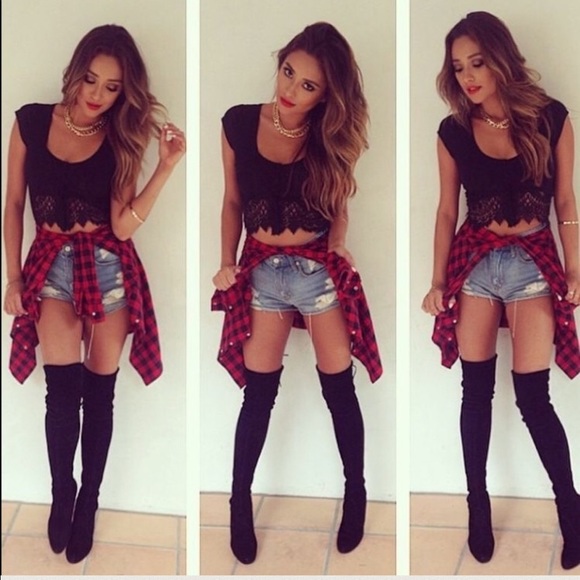 Neoprene Black Sock Heeled Over The Knee Boots - Picture 2 of 8