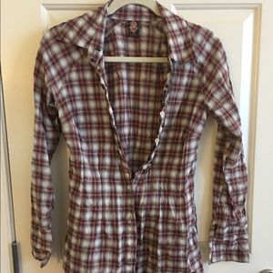 🍁Free People Plaid Shirt