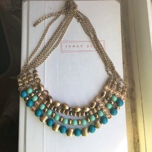 Green statement necklace