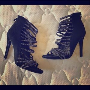 Anne Michelle Rhinestone Heels