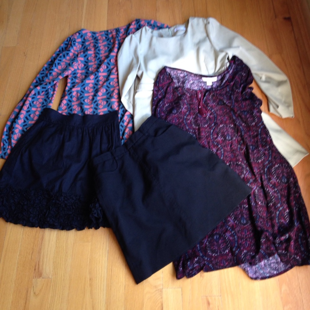 5 piece bundle shift dresses skirts small