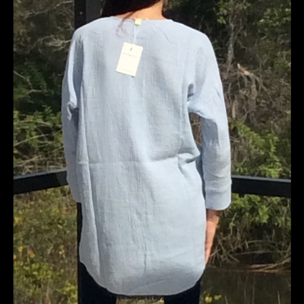 Light Blue Embroidered Top - Picture 3 of 3