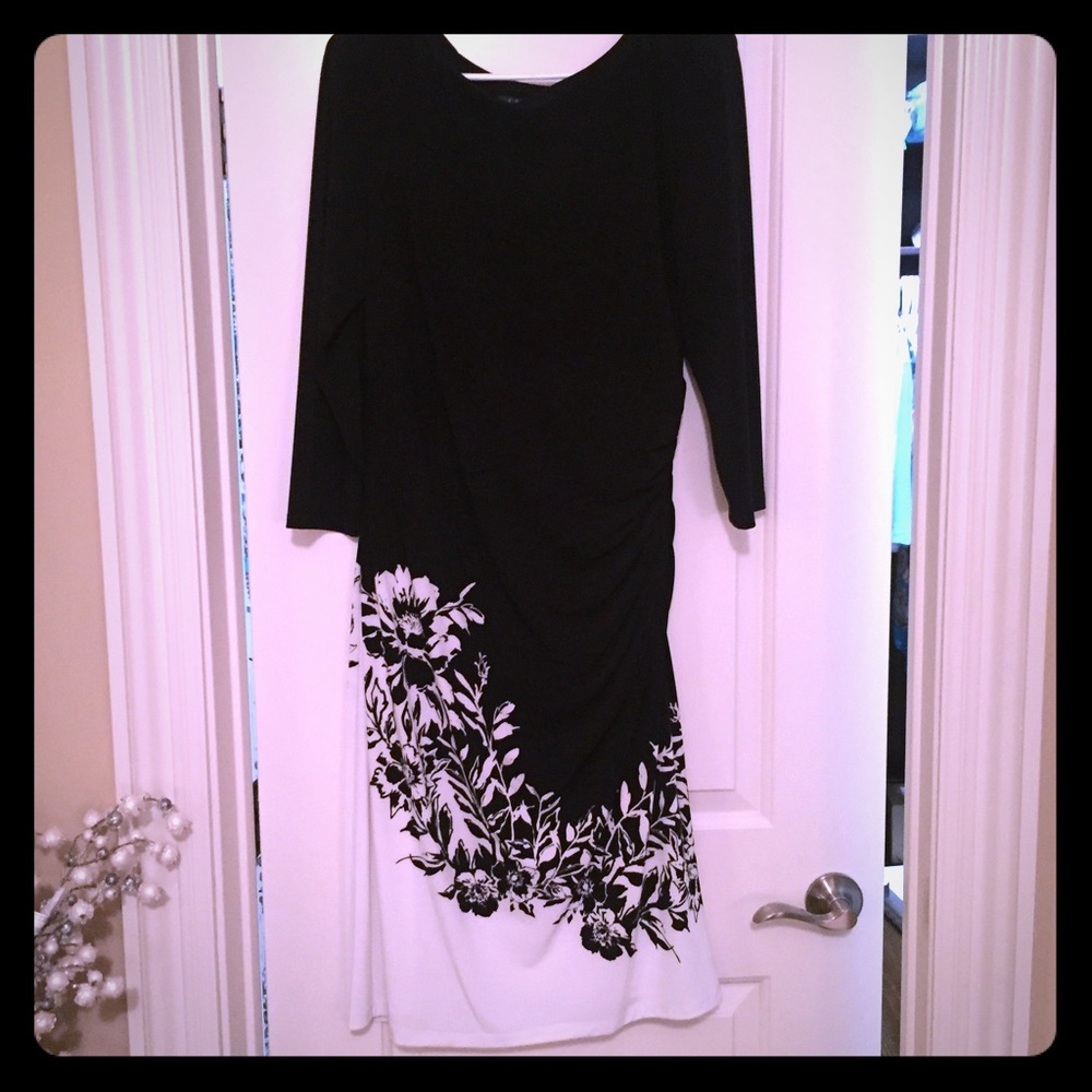 Ralph Lauren White and Black Contrast Gown