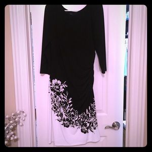 Ralph Lauren White and Black Contrast Gown