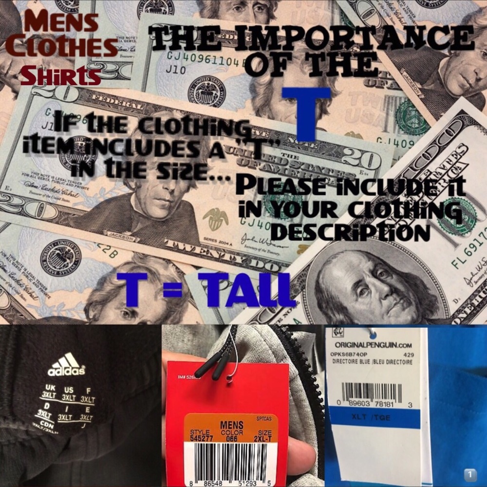 The Importance of the "T" Mens Shirts "T" = TALL