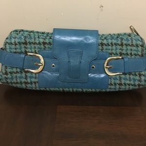 Banana Republic houndstooth leather clutch