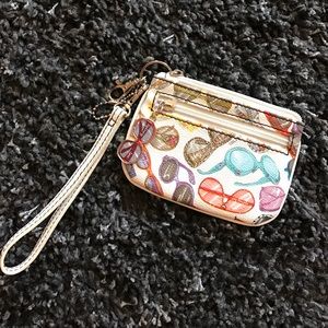 Sunglasses Wristlet Purse w/ polka dot lining