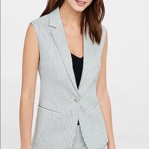 Express pinstripe vest.
