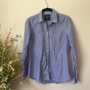 AE FavoriteFit Tuxedo Pinstripe Top. Size Small