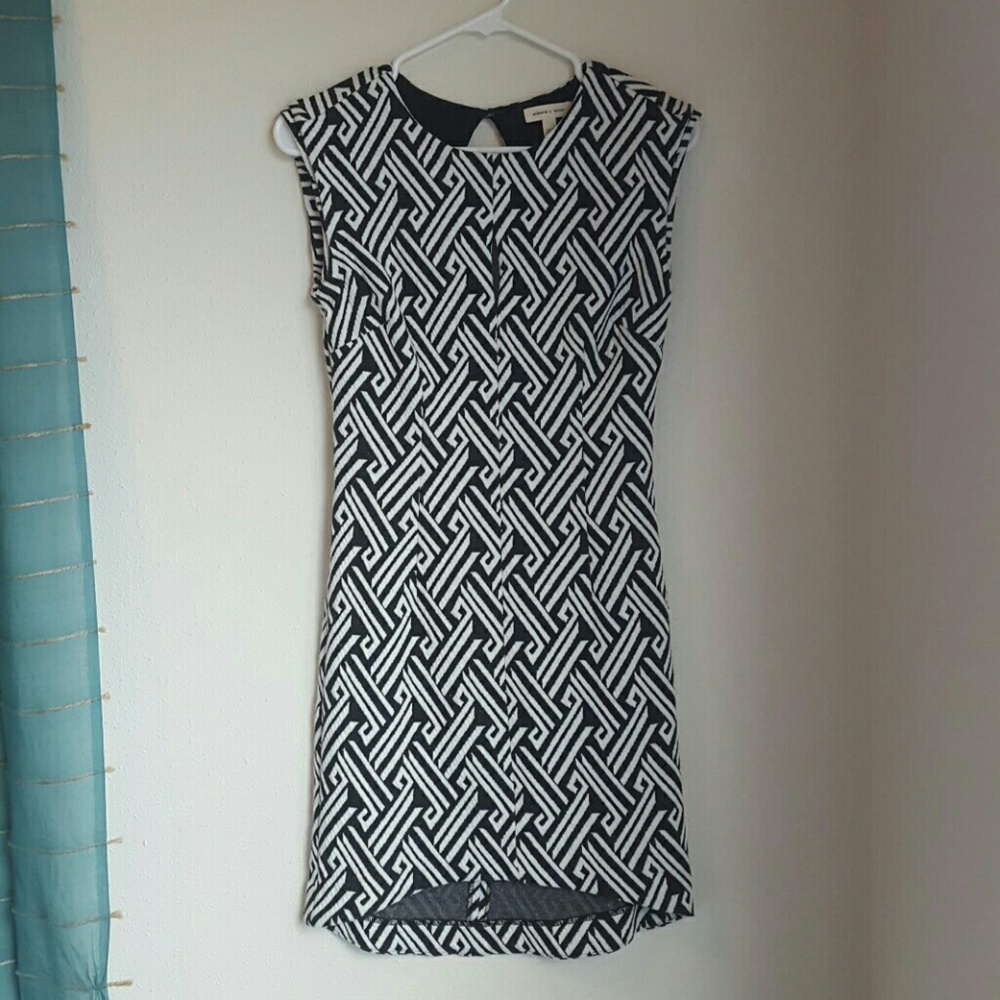 B&W open-back dress