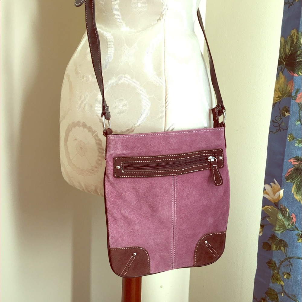 New/never used Black rivet suede crossbody