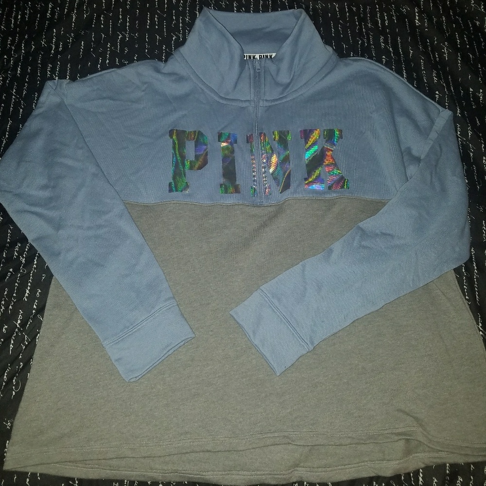 VS PINK Hi Low Half Zip