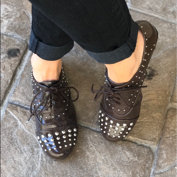 Dolls Kill Rhinestone Studded Oxfords - Picture 3 of 8