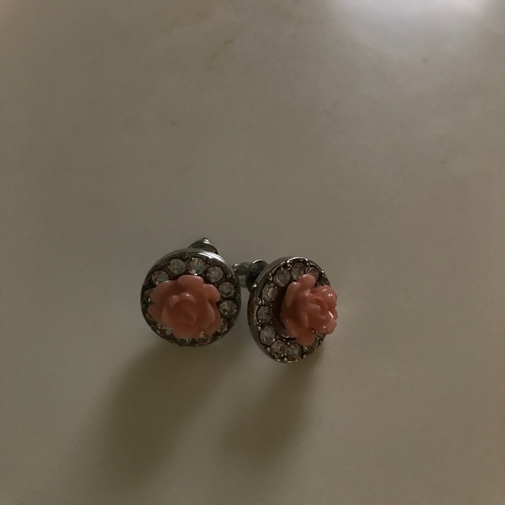 Vintage Rose and Diamond Earrings