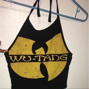 Wu-Tang black halter crop top