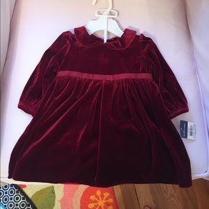 Ralph Lauren Baby Girl 9 month Velvet Dress