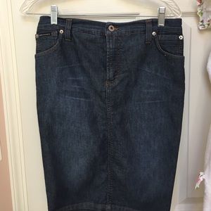 Dolce and Gabbana jean pencil skirt