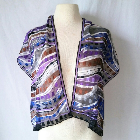 💜 Silky Striped Scarf #hundredsofscarves - Picture 5 of 5