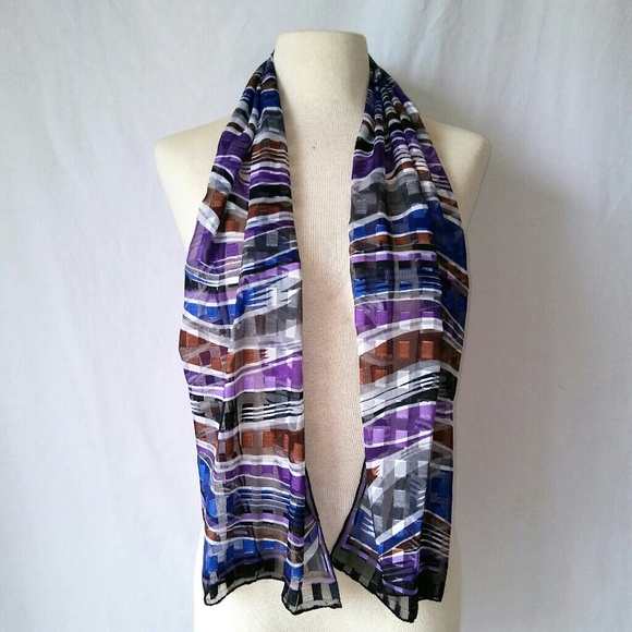 💜 Silky Striped Scarf #hundredsofscarves - Picture 4 of 5