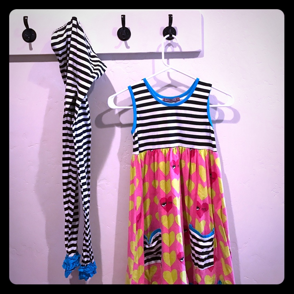 Girls dress and leggings