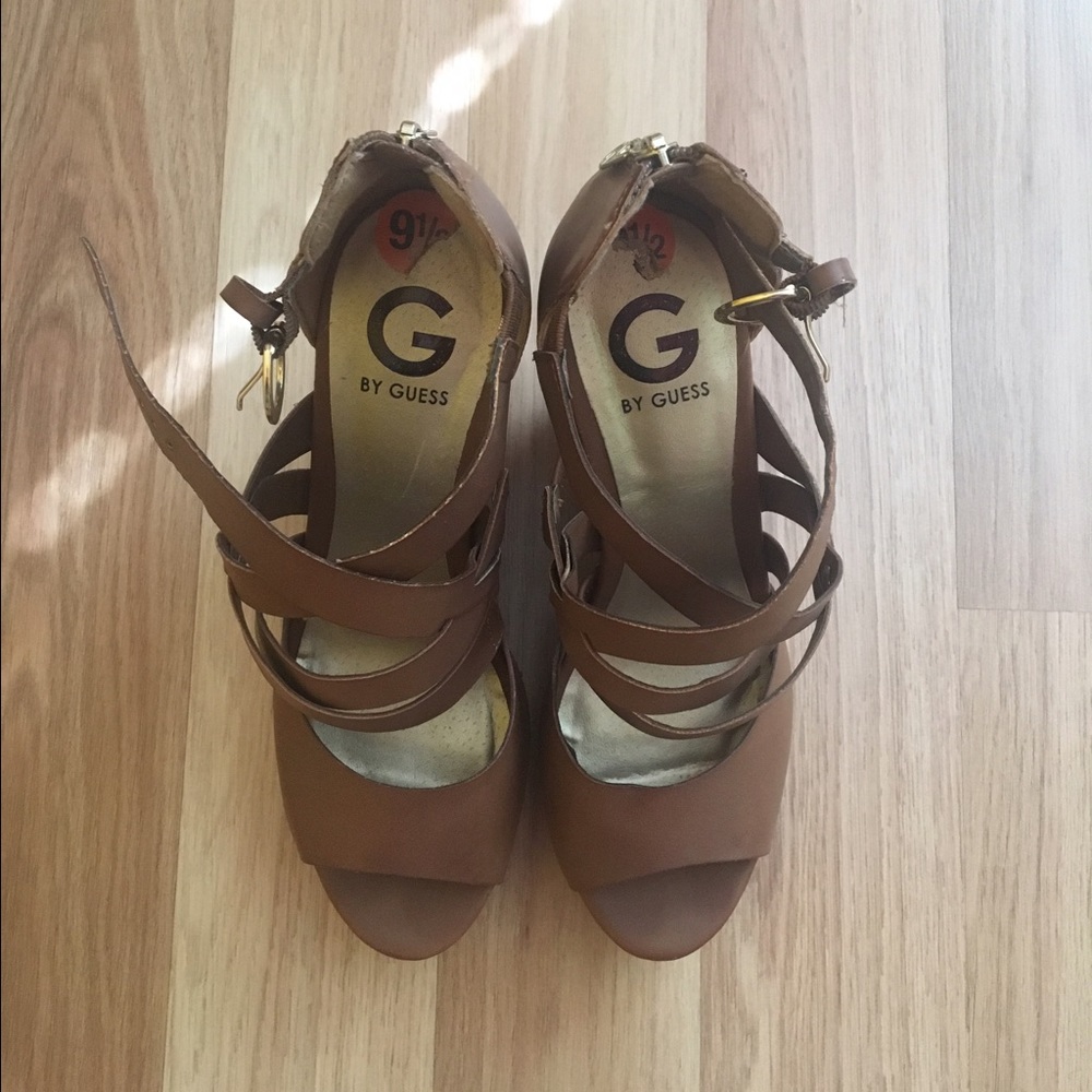 G By Guess Brown Wedges - image 3