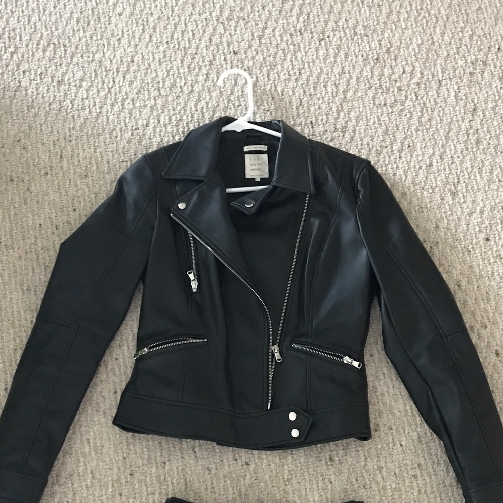 Zara black leather jacket