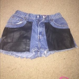 Cheeky Vintage Levi Leather Shorts!