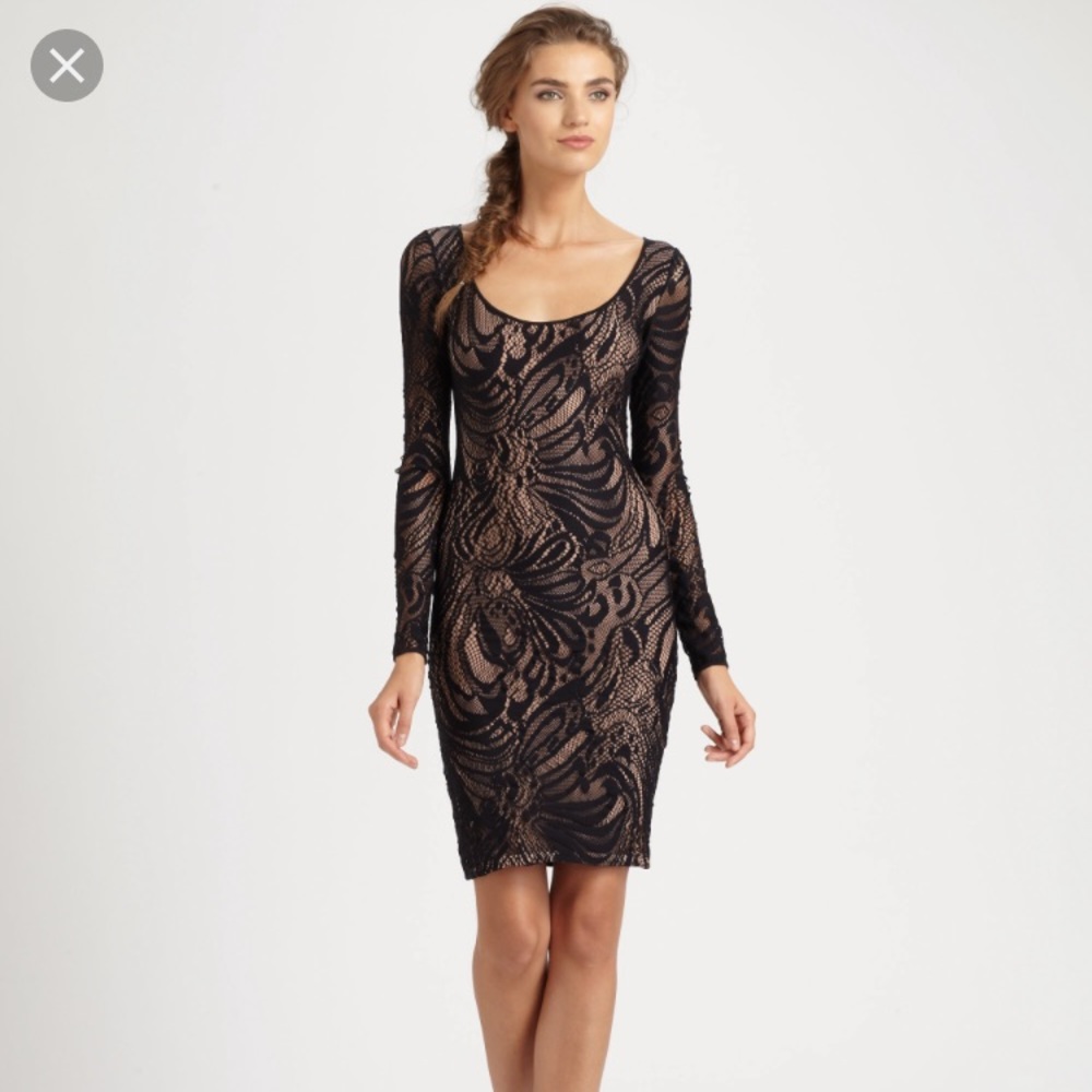 BCBGMaxAzria Lace Knit Dress