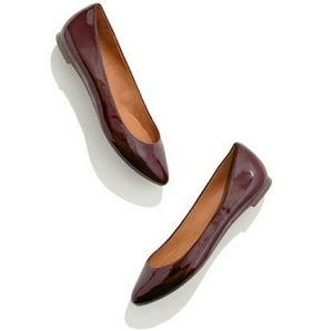 Madewell Red Patent Leather Sidewalk Skimmers