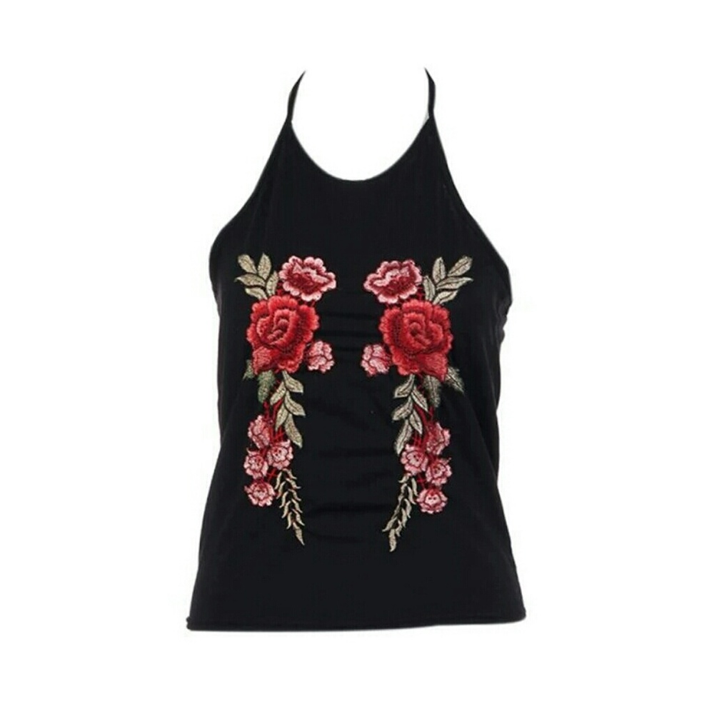 LAST ONE LARGE PRICE FIRM HP EMBROIDERED TIE TANK - Picture 2 of 5