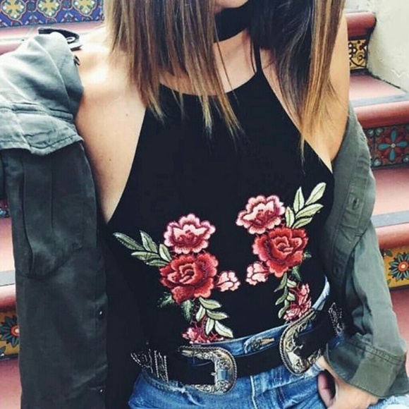 LAST ONE LARGE PRICE FIRM HP EMBROIDERED TIE TANK - Picture 5 of 5