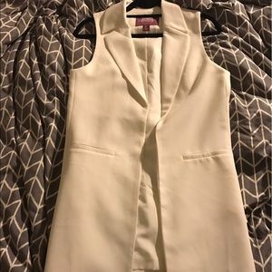 Dressy off white long vest