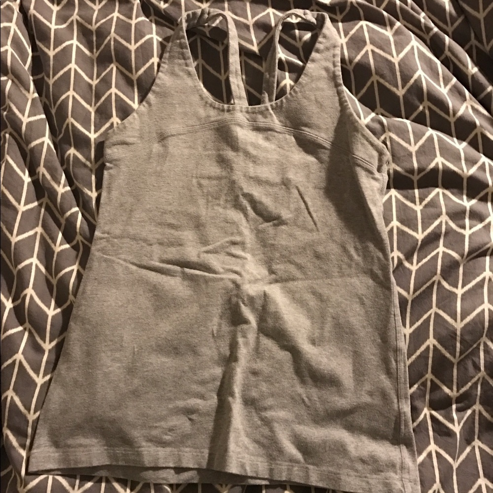 Grey gap cotton workout tank