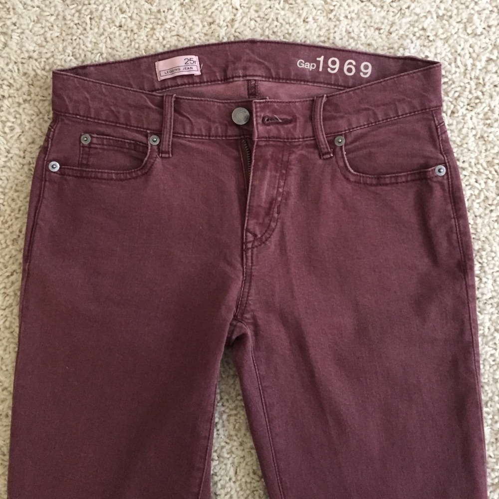 Gap Burgundy skinny Jeans