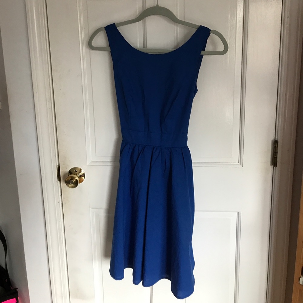 Beautiful blue open back dress