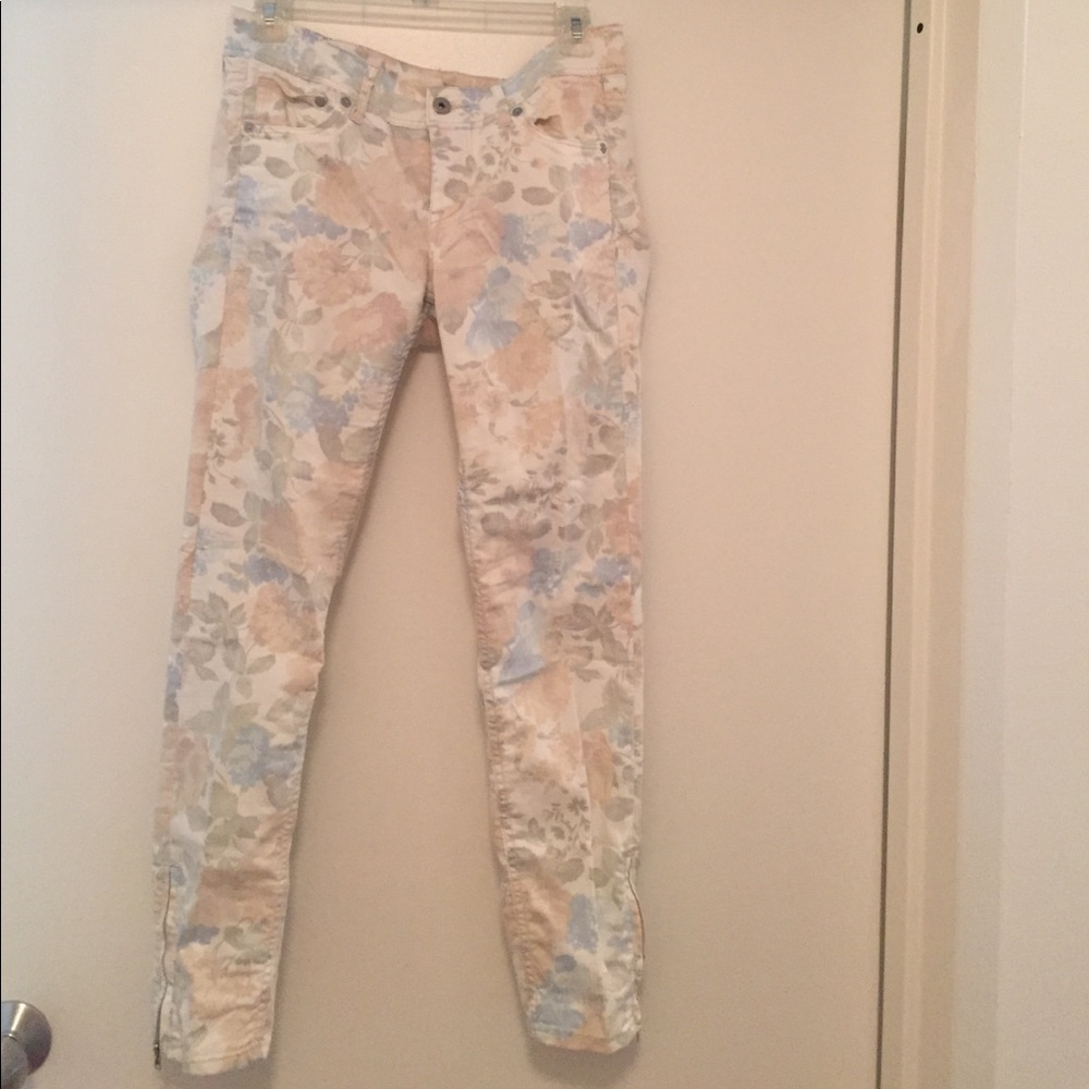 Floral jeans