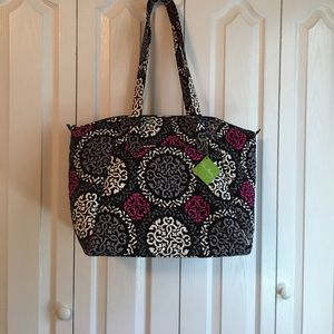 Vera Bradley canterberry magenta travel tote