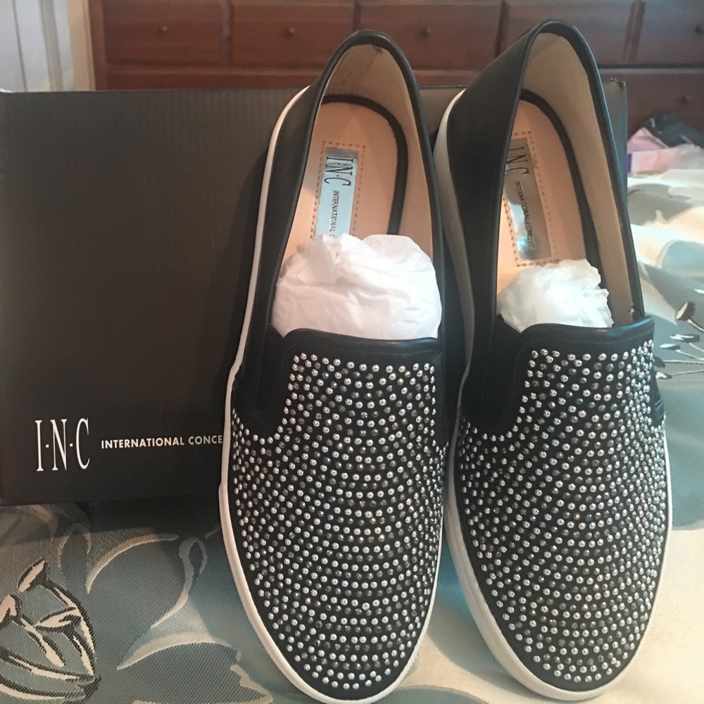 INC Studded leather sneakers