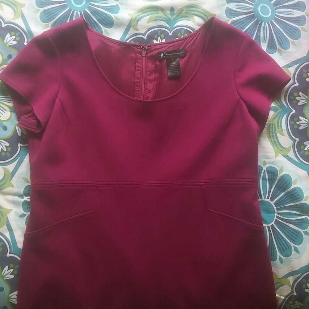 INC plum shift dress