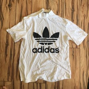 Adidas white turtle neck t-shirt!